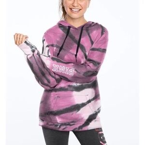 Victoria Secret PinkTie-Dye Hoodie in Purple and Black